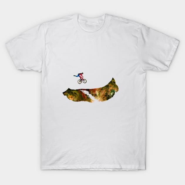 Mountain biking T-Shirt by RosaliArt